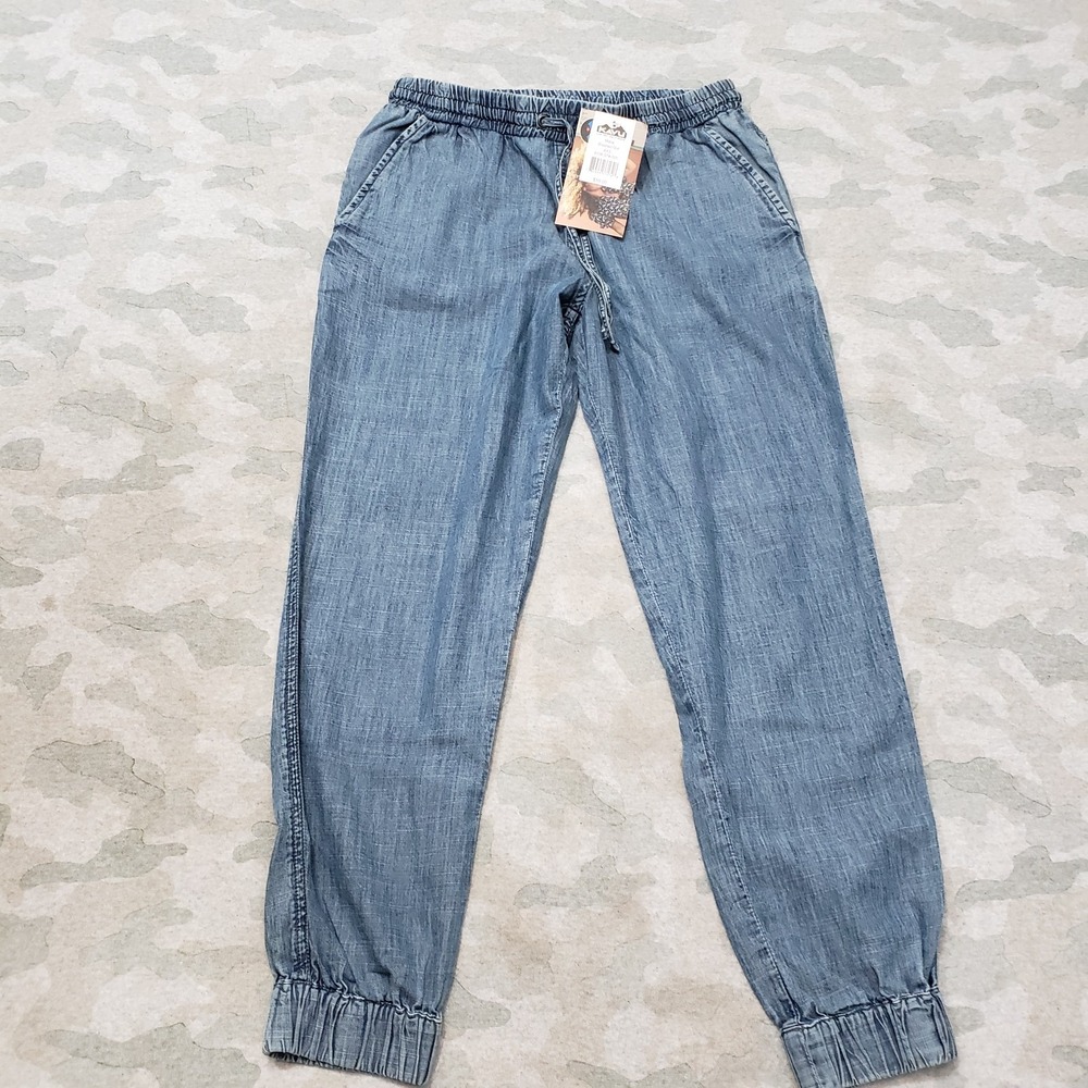 New Kavu Jeans Womens 2XS Blue Pockets‎ Drawstring Denim Medium Wash NWT